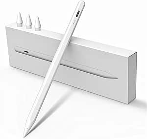 Stylus Pen for iPad W/Palm Rejection Tilt Sensitivity,13 Mins Fully Charged,MEKO Active Apple Pencil iPad Stylus Compatible W/iPad 6/7/8/9/10,iPad Pro12.9&11",iPad Air3/4/5,iPad mini5/6(1Pack+3Nibs)