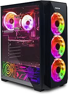 AQVIN ZForce Gaming PC - Intel Core i7 6th Gen, GeForce RTX 2060 6GB GDDR6, 32GB RAM DDR4 1TB SSD, Windows 10 Pro, HDMI, WiFi 1200MBPS, Gaming Keyboard & Mouse - Black