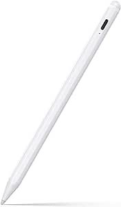Stylus Pen for iPad 9th&10th Generation-2X Fast Charge Active Pencil Compatible with 2018-2023 Apple iPad Pro11&12.9'', iPad Air 3/4/5,iPad 6-10,iPad Mini 5/6 Gen-White